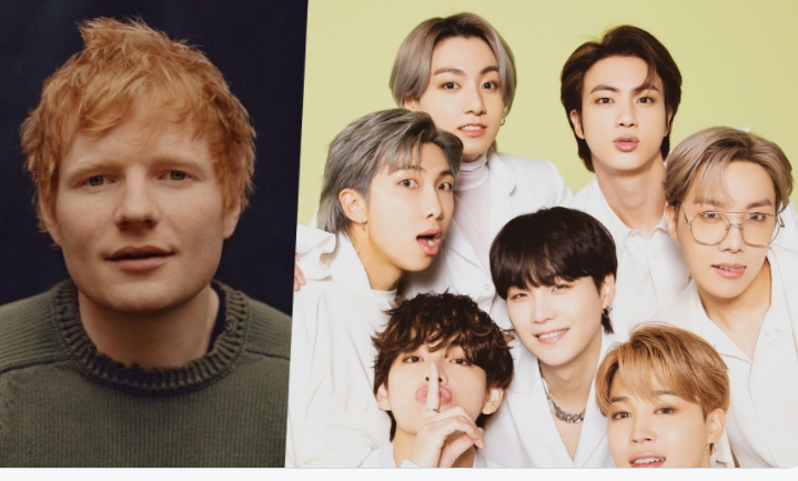 Kolaborasi Ed Sheeran dengan BTS (Foto: Twitter)