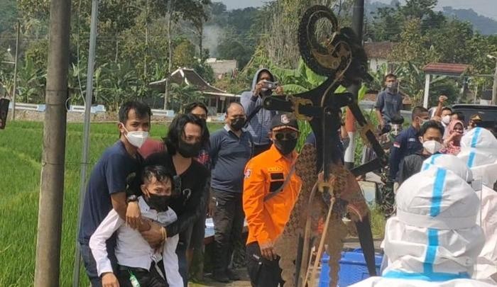 Wayang Werkudara ikut mengantarkan Ki Manteb Sudarsono ke tempat peristirahatan terakhirnya. (Foto: Istimewa)