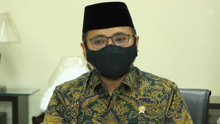 Menag Yaqut Colis Qoumas pimpin Rapim Daring, respon penerapan PPKM Darurat. (Foto: Kemenag)