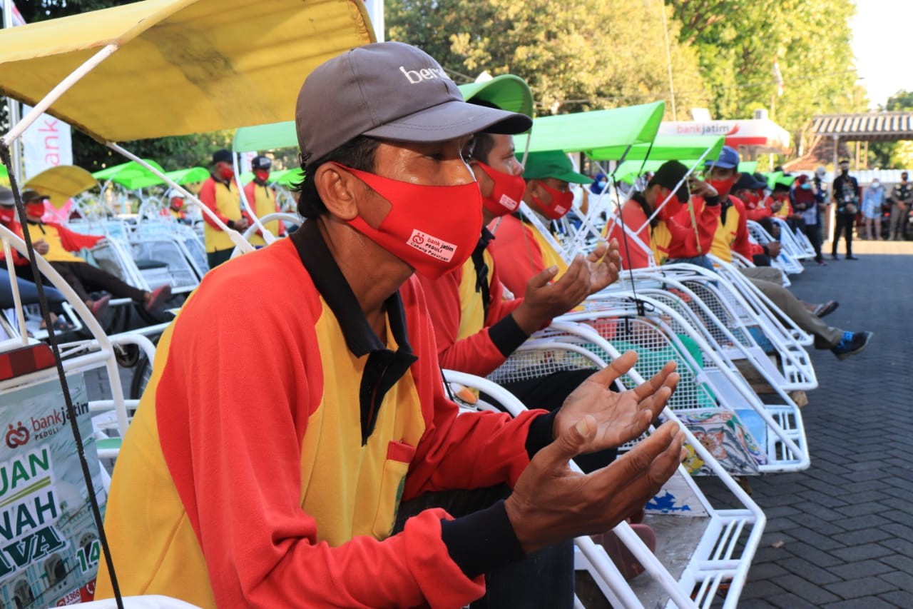 Tukang becak wisata Kota Pasuruan. (Foto: Ist)