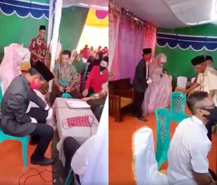 Mempelai pria mendadak menjatuhkan talak cerai kepada istrinya usai akad nikah. (Foto: Istimewa)