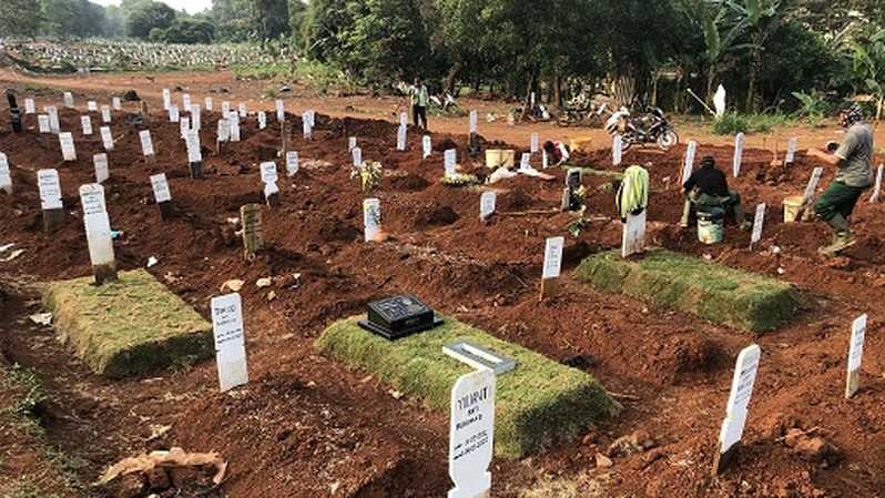 Lahan Makam Covid-19 di Jakarta semakin sempit. (Foto: Istimewa)