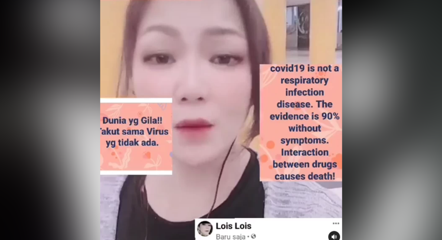 Dokter Lois yang tak percaya Covid-19. (Foto: Tangkapan layar)