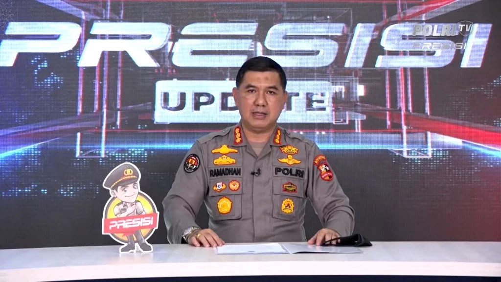 Kombes Pol Ahmad Ramadhan saat konferensi pers.(Foto: Youtube/Div Humas Polri)