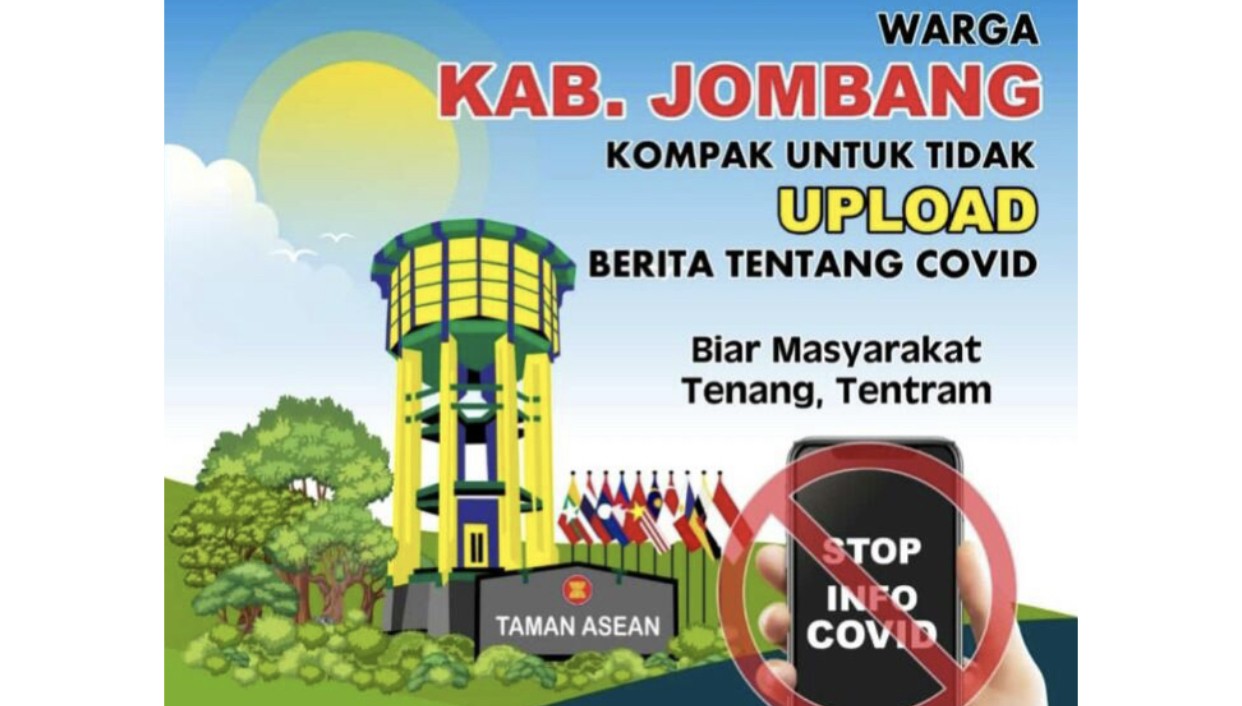 Salah satu poster ajakan stop info Covid-19. (Foto: Istimewa)