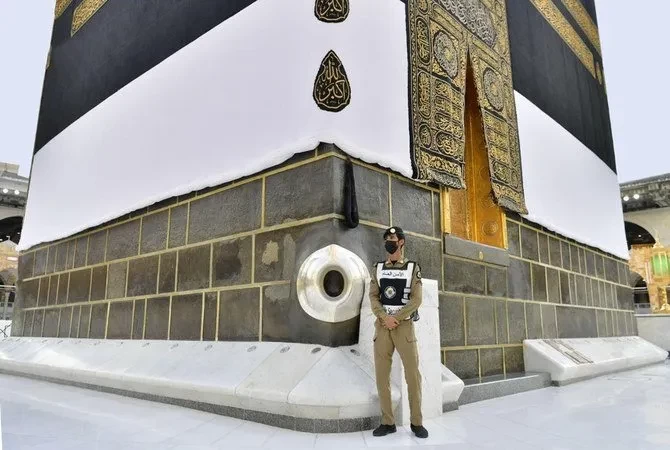 Askar alias pasukan keamanan penjaga Masjidi Haram. (Foto: Arab News)