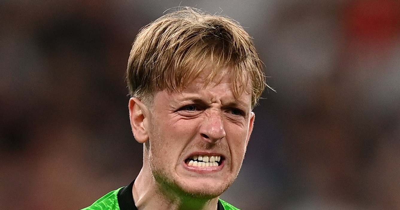 Kiper timnas Inggris Jordan Pickford. (Foto: Twitter/@EURO2020)