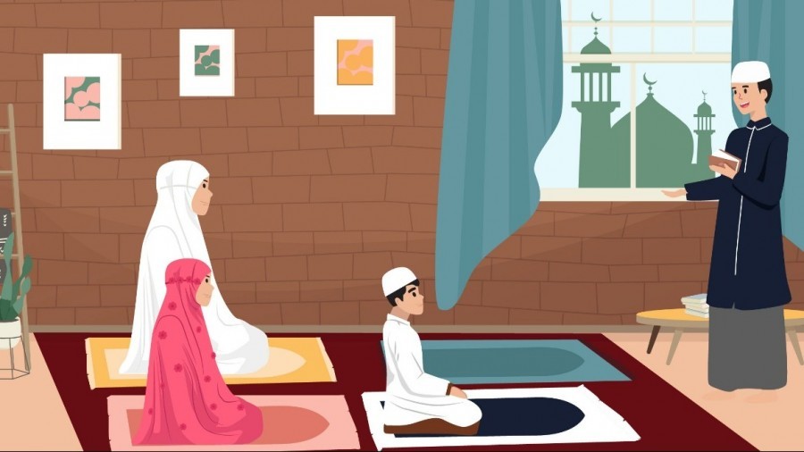 Khutbah Salat Idul Adha di rumah. (Ilustrasi)