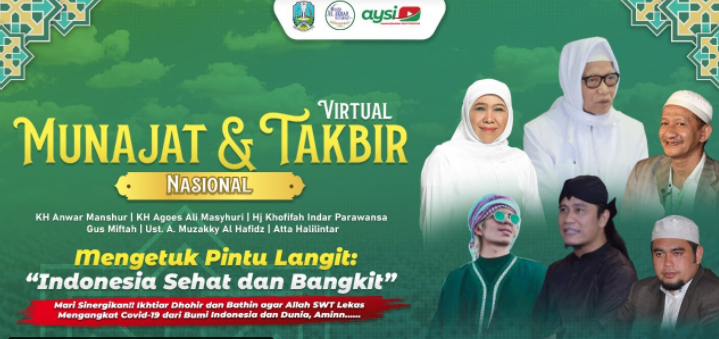 Munajat dan Takbir virtual Masjid Al-Akbar. (Foto: Istimewa)