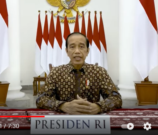 Presiden Jokowi mengumumkan perpanjangan PPKM darurat (Foto: Youtube)