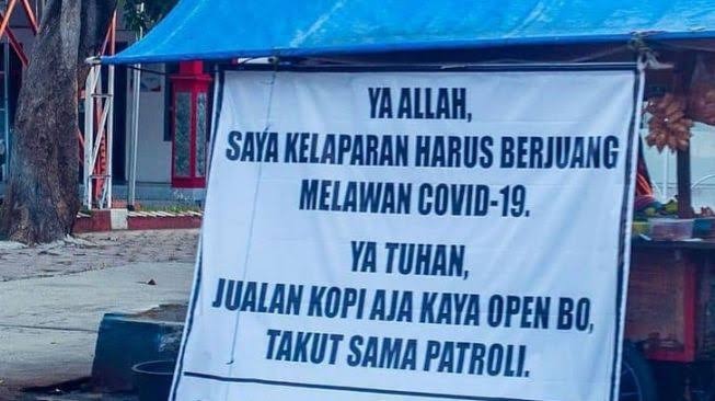 Ilustrasi pedagang terdampak PPKM yang dilakukan pemerintah. (Foto: Istimewa)