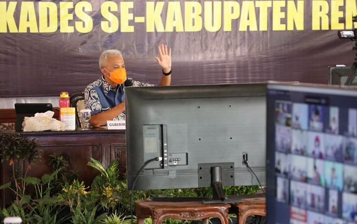 Gubernur Ganjar saat acara rembug desa. (Foto: Dok Jateng)