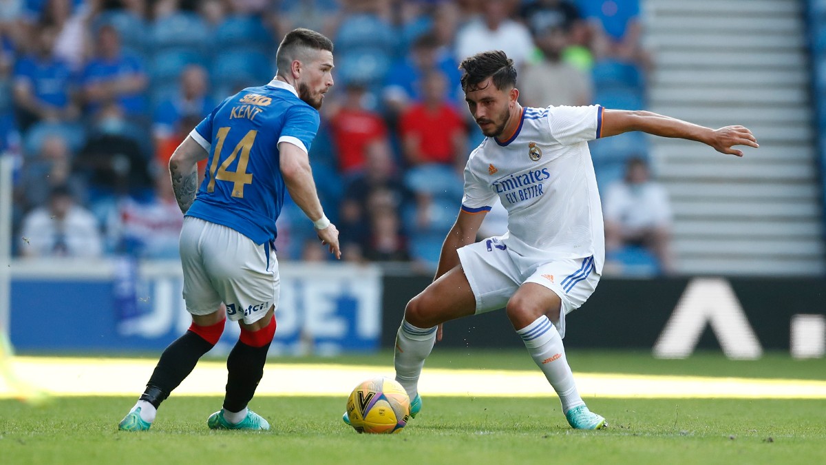 Rangers vs Real Madrid di laga uji coba pramusim. (Foto: Twitter/@realmadrid)