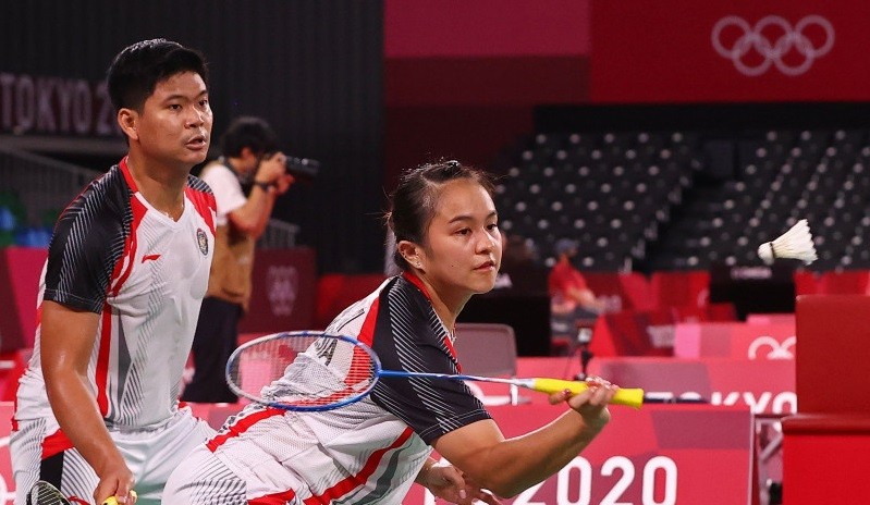 Ganda Campuran Indonesia Praveen Jordan/Melati Daeva Oktavianti terhenti di perempat final Olimpiade Tokyo 2020. (Foto: Antara)