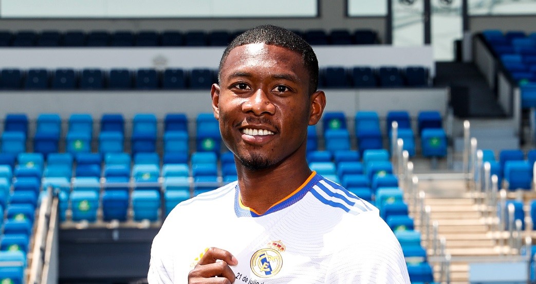 David Alaba positif terpapar Covid-19. (Foto: Twitter/@realmadrid)