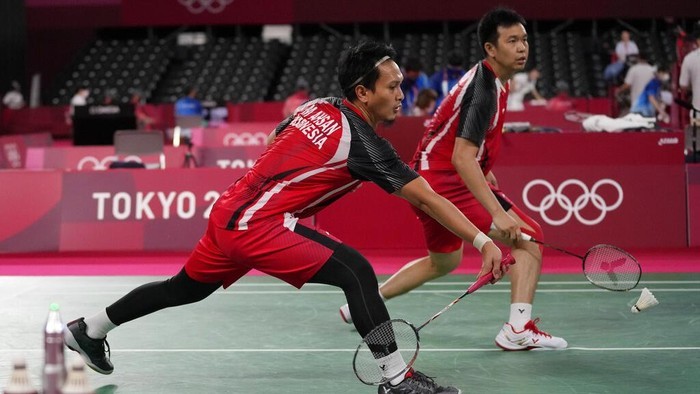 Gandra Ahsan/Hendra gagal maju ke final Olimpiade Tokyo. (Foto: BWF)