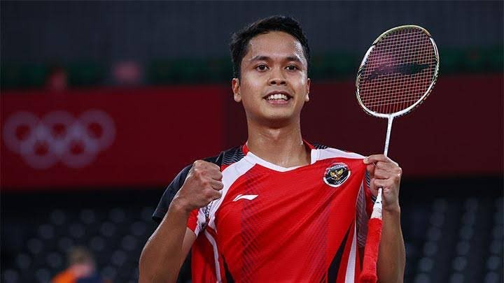 Anthony Sinisuka Ginting raih medali perunggu di cabang olahraga (cabor) badminton tunggal putra Olimpiade Tokyo 2020, Senin 2 Agustus 2021 malam waktu Indonesia. (Foto: Twitter)