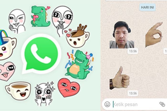 Ilustrasi sticker WhatsApp. (Foto: Tangkapan layar)