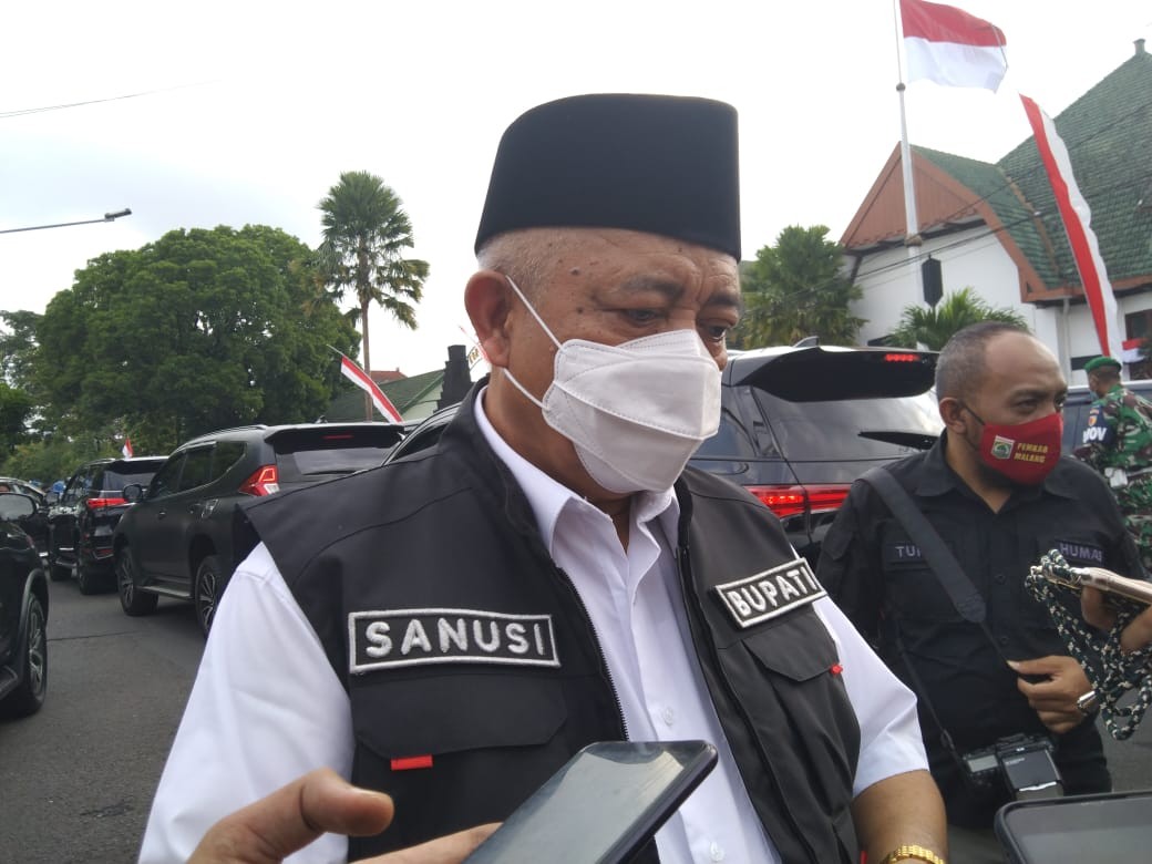 Bupati Malang, Sanusi saat ditemui di Korem 083/Bhaladhika Jaya Malang (Foto: Lalu Theo/ngopibareng.id)