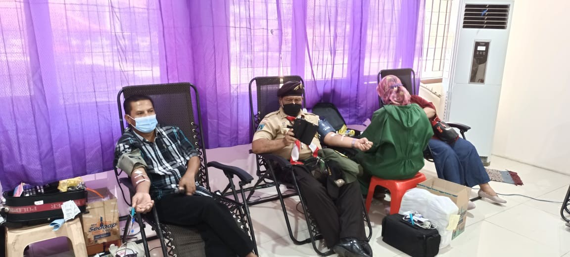 Donor darah HUT Pramuka ke 60. (Foto: istimewa)