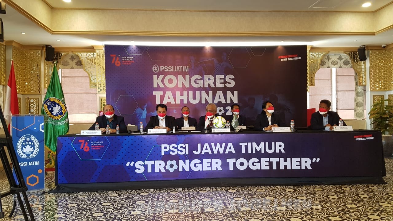 Kongres Tahunan PSSI Jatim 2021. (Foto: Istimewa)