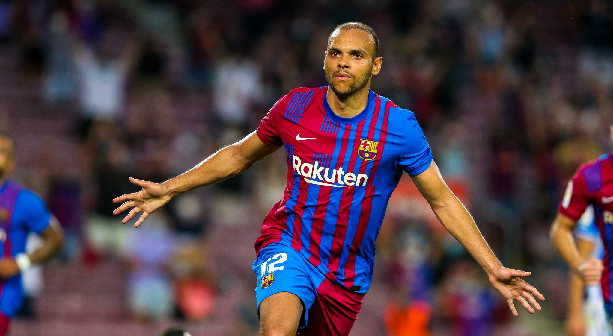 Martin Braithwaite mencetak dua gol saat Barcelona menang 4-2 atas Real Sociedad di pekan pertama LaLiga 2021-2022, Senin 16 Agustus 2021. (Foto: Twitter/@FCBarcelona)