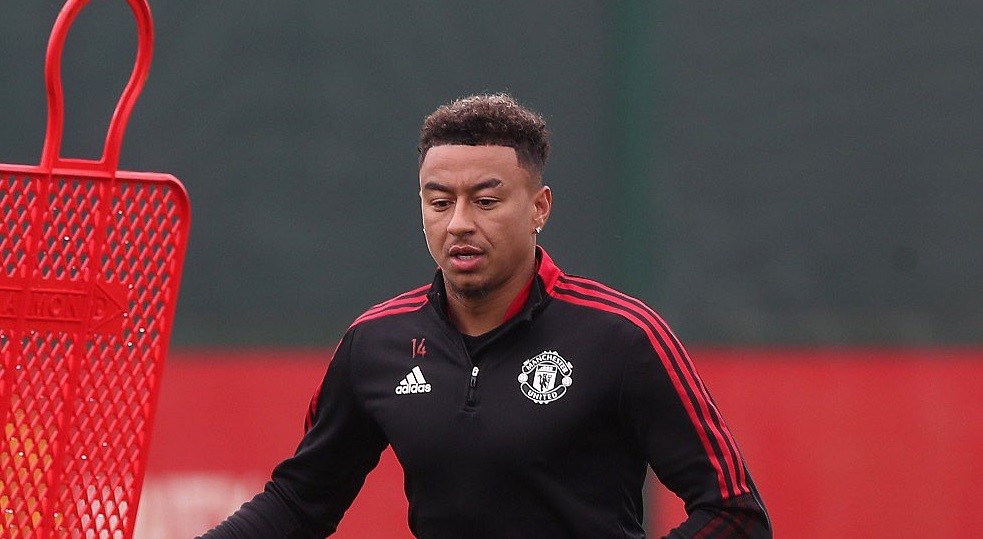 Jesse Lingard saat berlatih bersama MU. (Foto: Twitter/@JesseLingard)