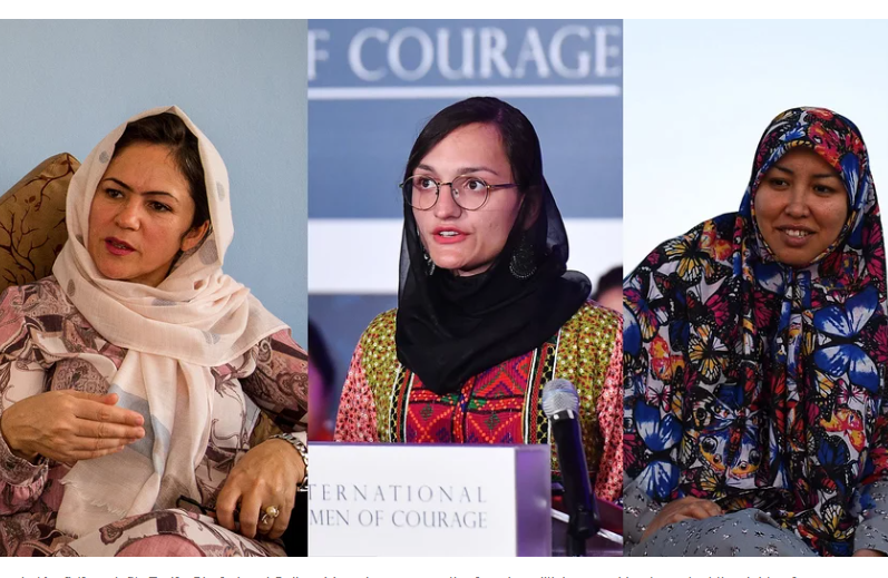 Tiga perempuan di Afghanistan ini terancam oleh Taliban. Ada Fawzia Koofi, Zarifa Ghafari, dan Salima Mazari. (Foto: Npr)