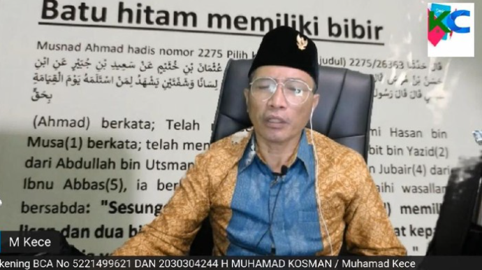 YouTuber Muhammad Kece alias Kece Murtadin diduga melakukan penistaan agama. (Foto: Tangkapan layar YouTube)