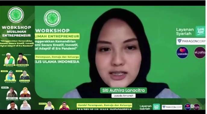 Peluang bisnis bagi Muslimah, webinar yang diadakan MUI. (Foto: Istimewa)