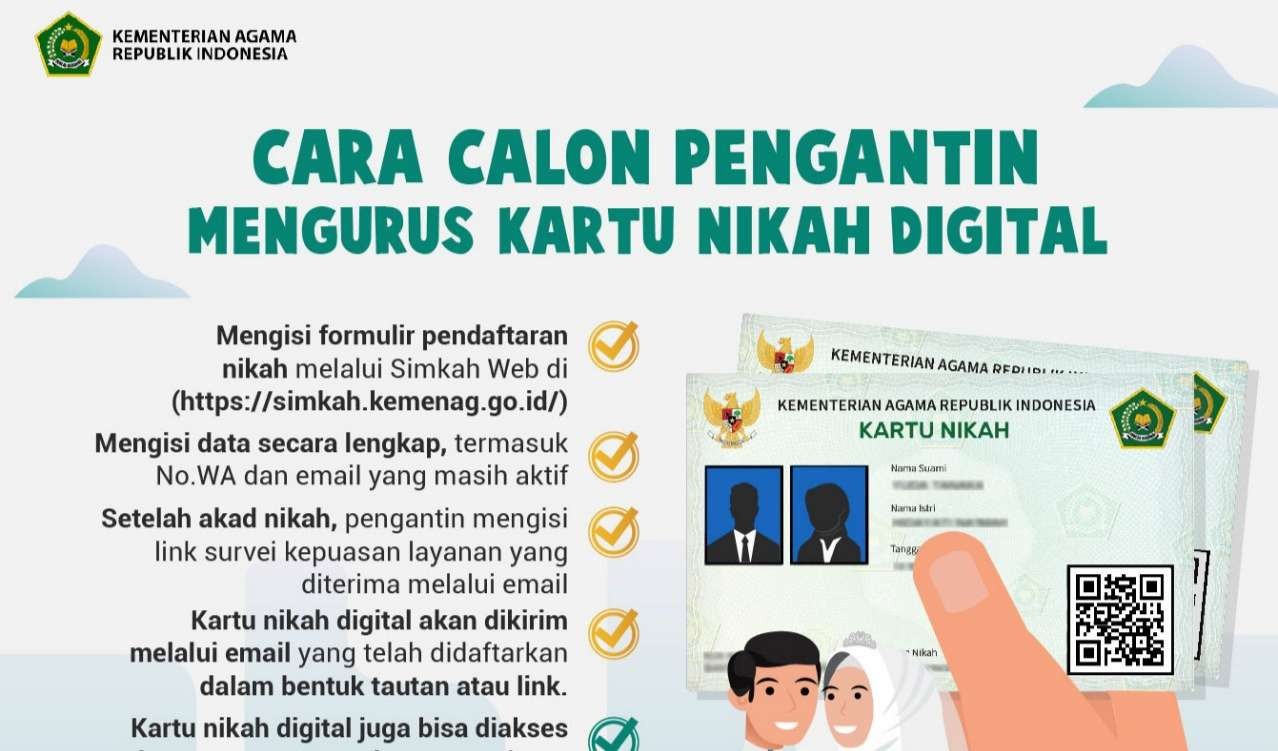 Cara calon pengantin baru urus Kartu Nikah Digital