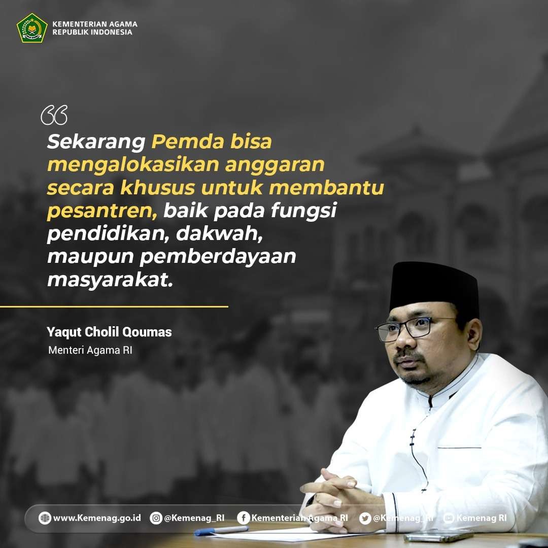 Menteri Agama Yaqut Cholil Qoumas. (Foto: Kemenag)