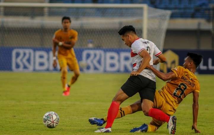 Bhayangkara FC berhasil kalahkan tim tamu Madura United 1-0. (Foto: Ant)