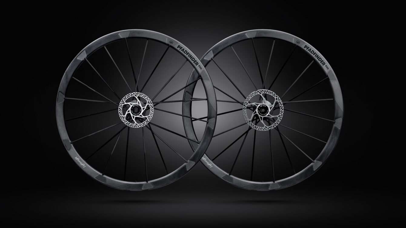 Lightweight Pfadfinder Evo gravel wheelset.