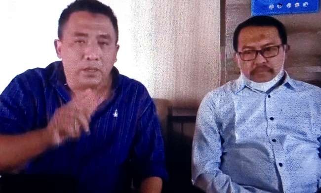 Ketua Komisi I DPRD Bondowoso Tohari (kanan) dan Ketua Komisi II DPRD Bondowoso Andi Hermanto. (foto; tangkapan layar)