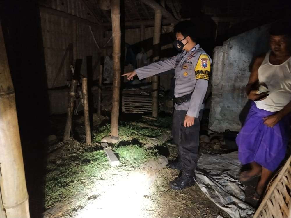 Polisi saat melakukan olah TKP (Foto: istimewa)