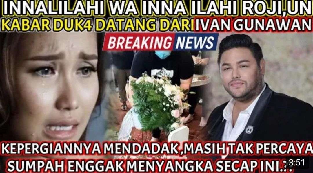 Berita kematian Ivan Gunawan hoax. (Foto: Tangkapan layar YouTube)