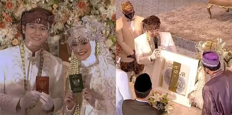 Prosesi akad nikah dan penyerahan mas kawin pasangan Rizky Billar dan Lesti. (Foto: Instagram)