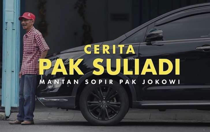 Tangkapan layar video Suliadi, mantan sopir Presiden Joko Widodo di Solo, yang diunggah dalam kanal Youtube Presiden Joko Widodo, Sabtu, 25 September 2021. (Foto: Tangkapan Layar Youtuber)