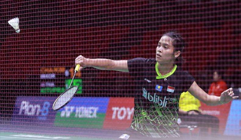 Gregoria Mariska Tunjung menang mudah atas tunggal putri ROC dalam Piala Sudirman. (Foto: PBSI)