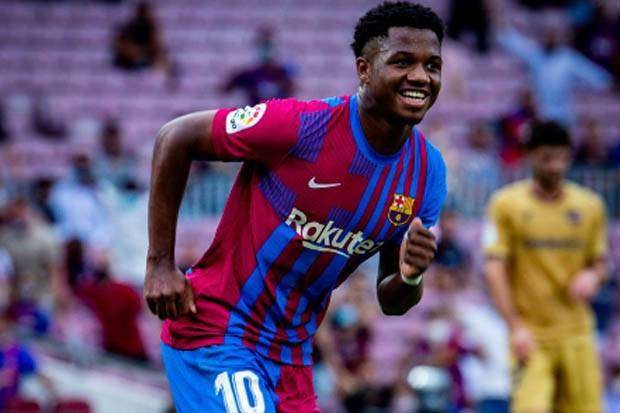 Ansu Fati sumbang satu gol untuk Barcelona saat menjamu Levante di Camp Nou, Minggu 26 September 2021. (Foto: Twitter)