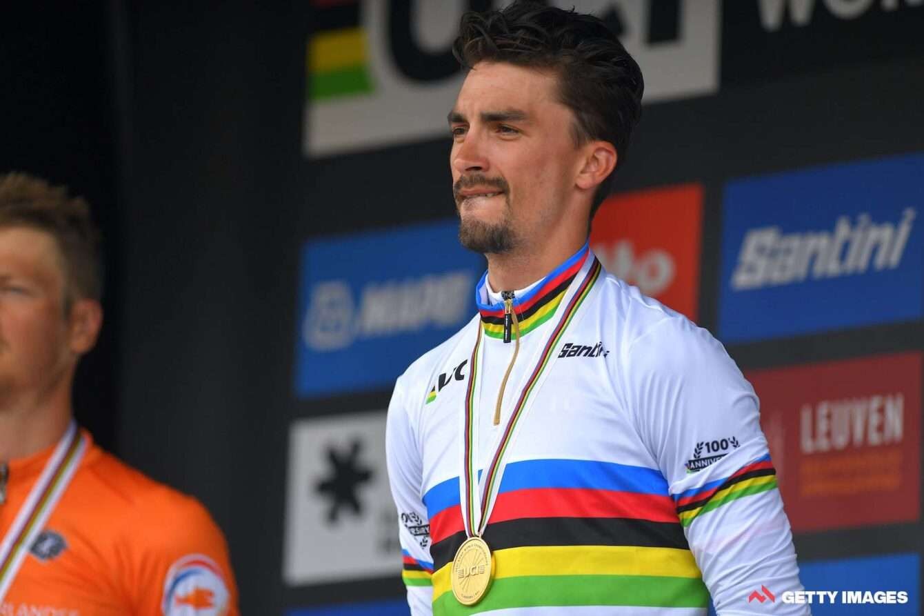 Julian Alaphilippe (Prancis) meraih juara dunia road race untuk kedua kalinya. (Foto: Istimewa)