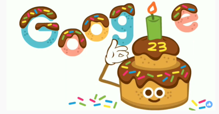 Google Doodle bertema ulang tahun ke-23, Senin 27 September 2021. (Grafis: Google)