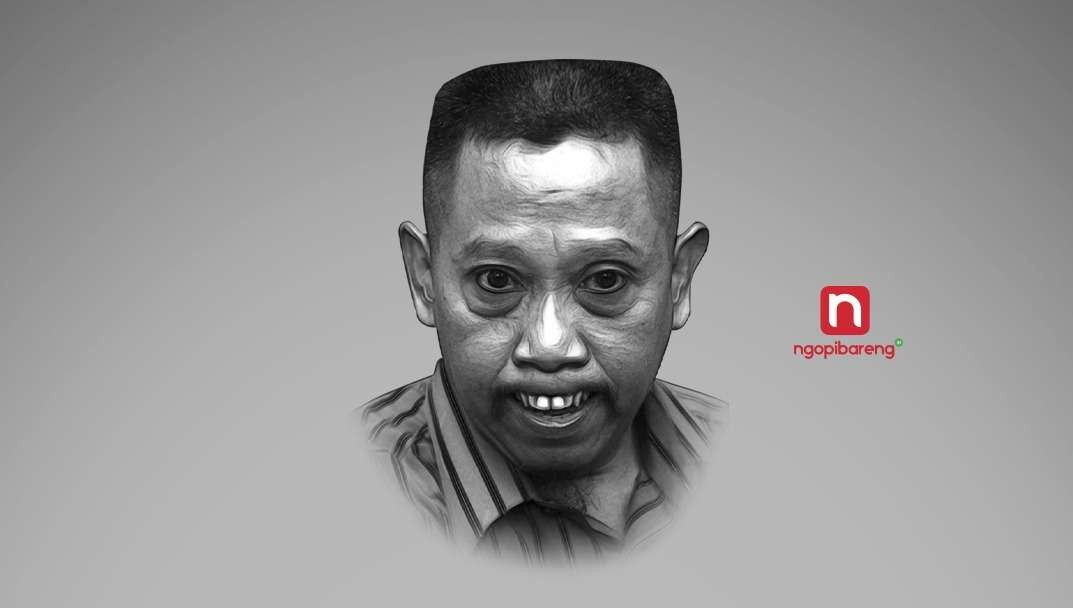 Ilustrasi komedian sekaligus presenter talk show Tukul Arwana. (Grafis: Fa Vidhi/Ngopibareng.id)