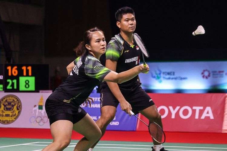 Pasangan Praven/Melati sebagai penentu kemenangan Indonesia atas Denmark di Piala Sudirman. (Foto: PBSI)