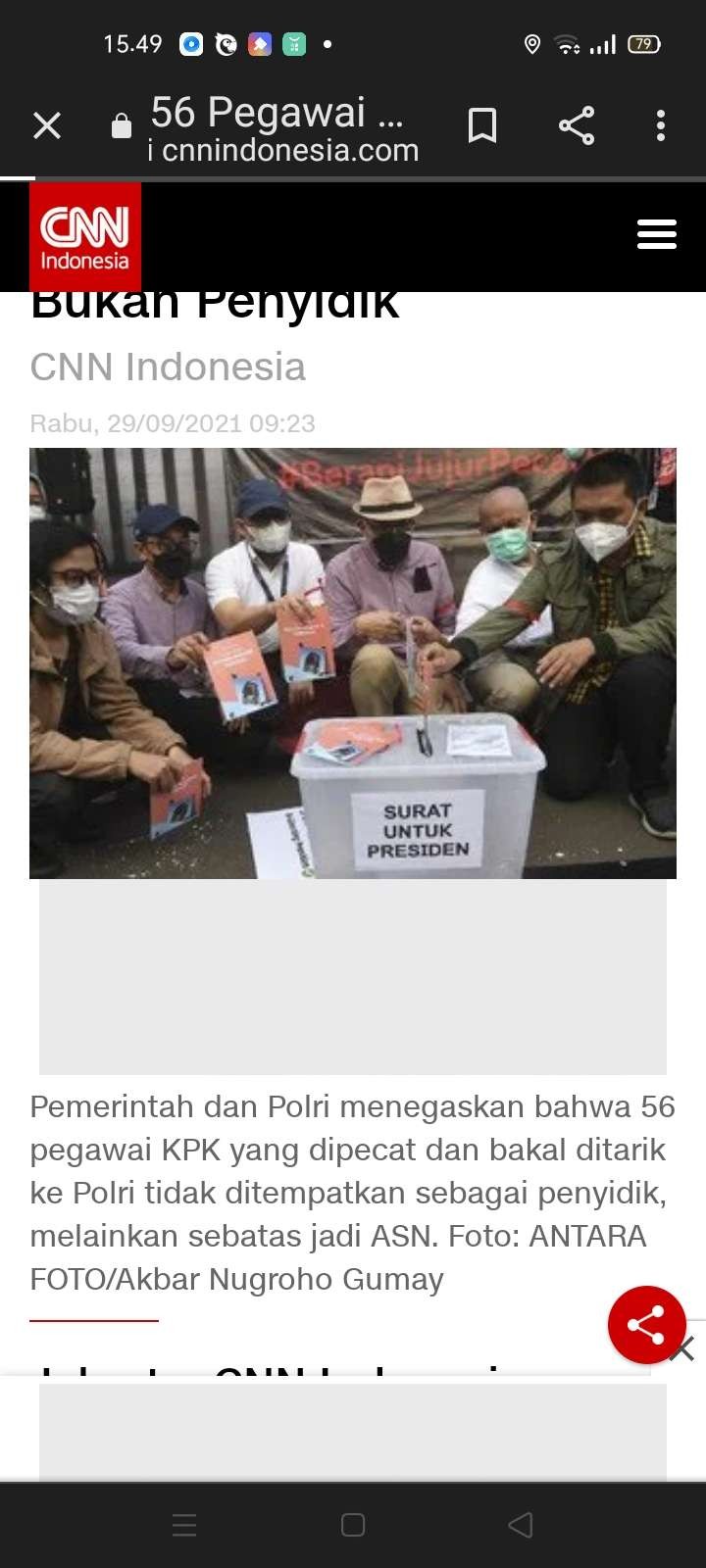 Ilustrasi sejumlah eks pegawai KPK dengan satu box surat yang dikirim kepada Presiden. (Foto: Antara)