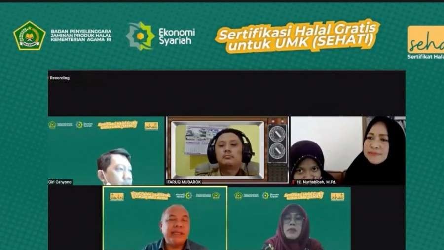 Webinar Sosialisasi Sehati UMK. (Foto: Kemenag)