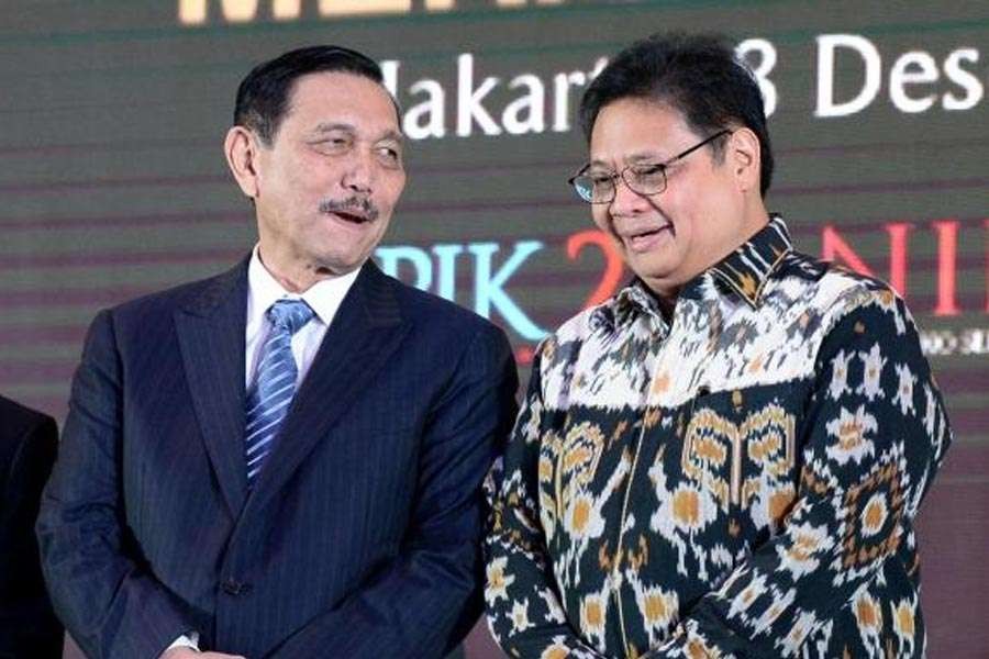 Menteri Koordinator Bidang Kemaritiman dan Investasi (Menko Marves) Luhut Panjaitan dan