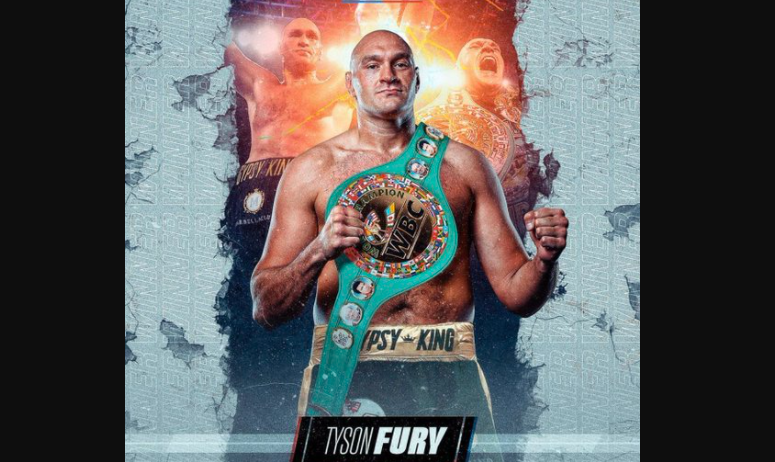 Tyson Fury mempertahankan gelar Juara Dunia Kelas Berat versi WBC. (Foto: Twitter)