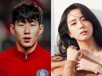 Son Heung Min dan Jisoo BLACKPINK. (Foto: Kolase)